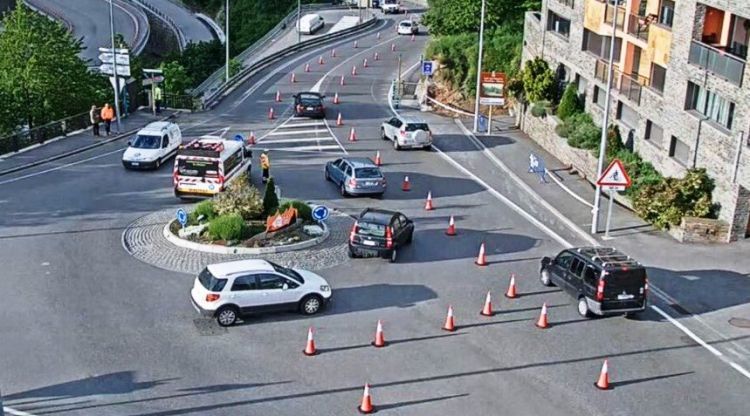 La rotonda d'Anyós a la CG3 durant una prova pilot