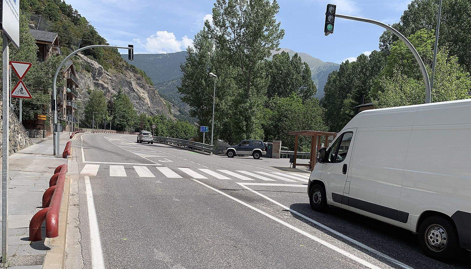 Zona on hi va haver el mortal accident, aquest migdia.