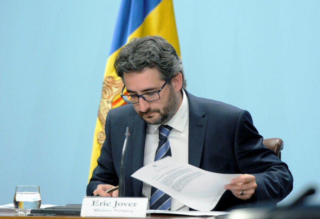 El ministre portaveu, Eric Jover durant la roda de premsa d'aquest dimecres.