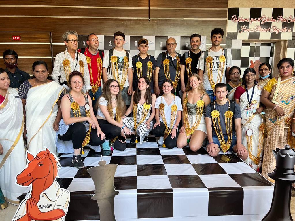 La delegació andorrana a la seva arribada a l'Índia.