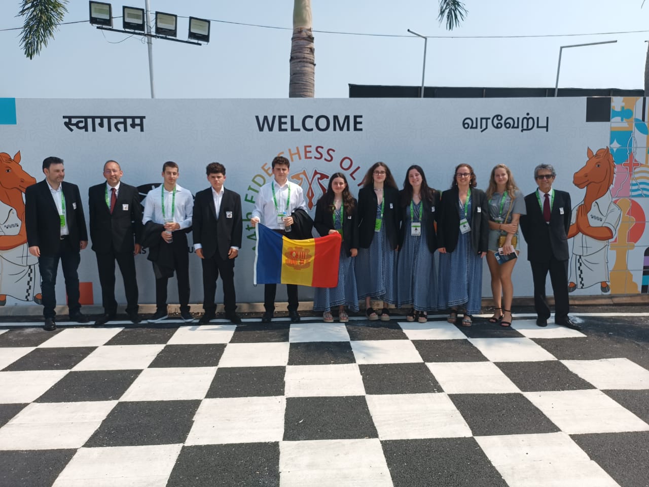 Els equips andorrans, a Chennhai.