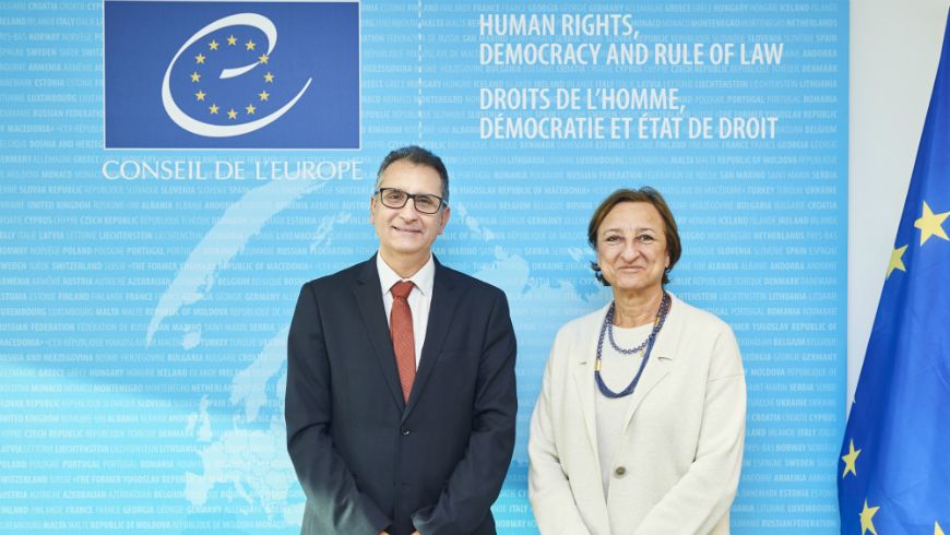 Josep Areny en un acte del Consell d'Europa