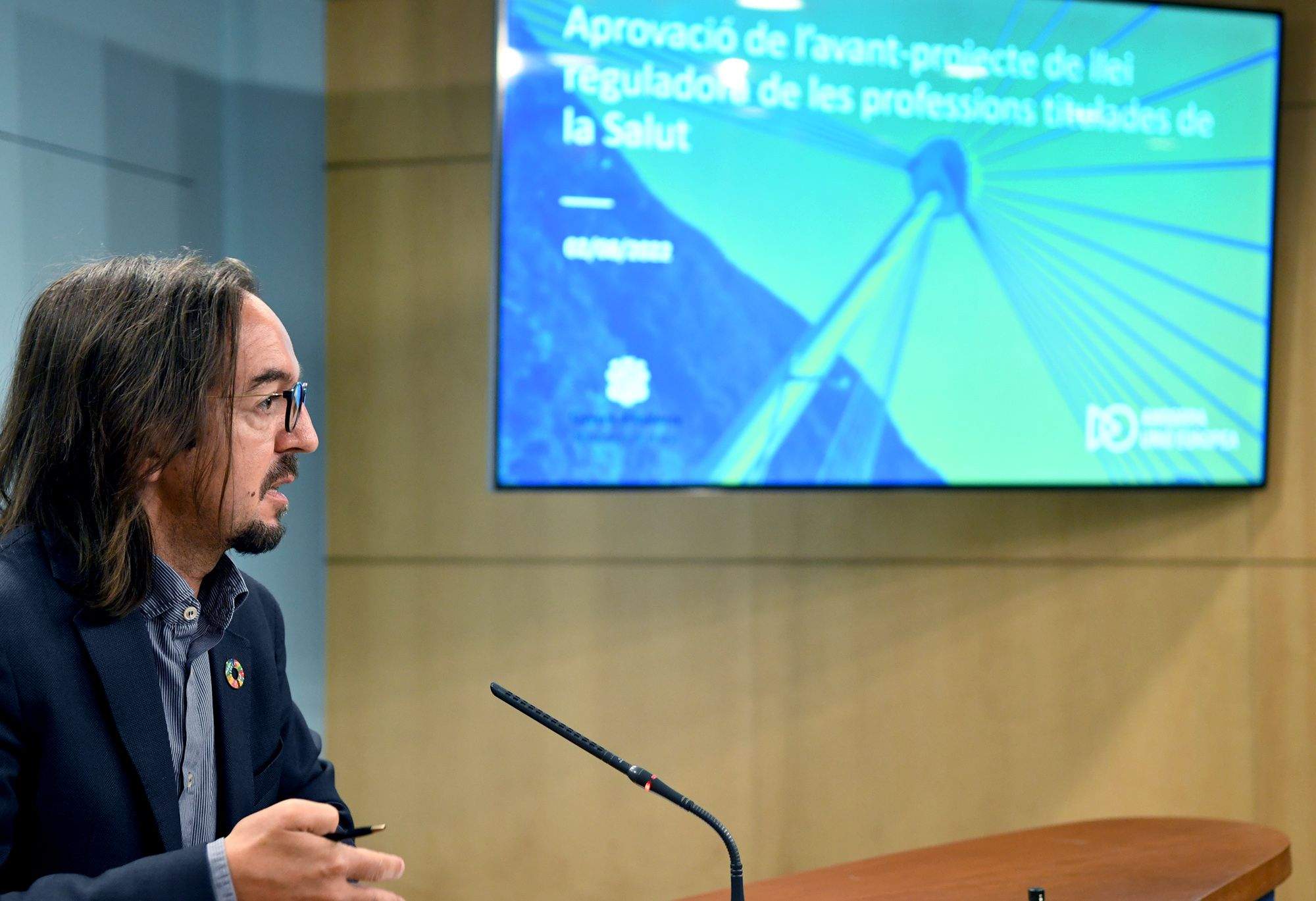 Landry Riba, durant la roda de premsa.