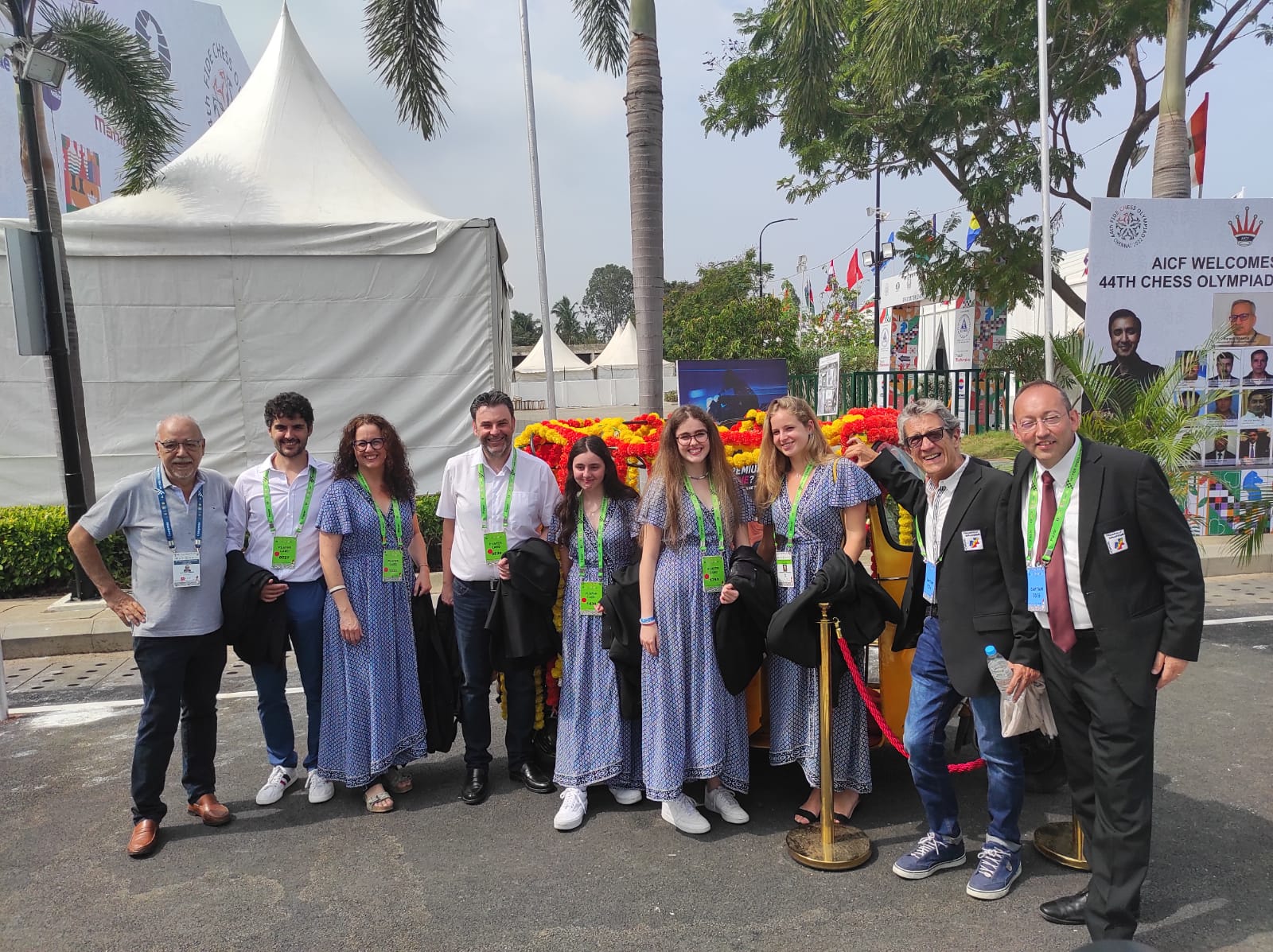 L'equip andorrà a Chennai.