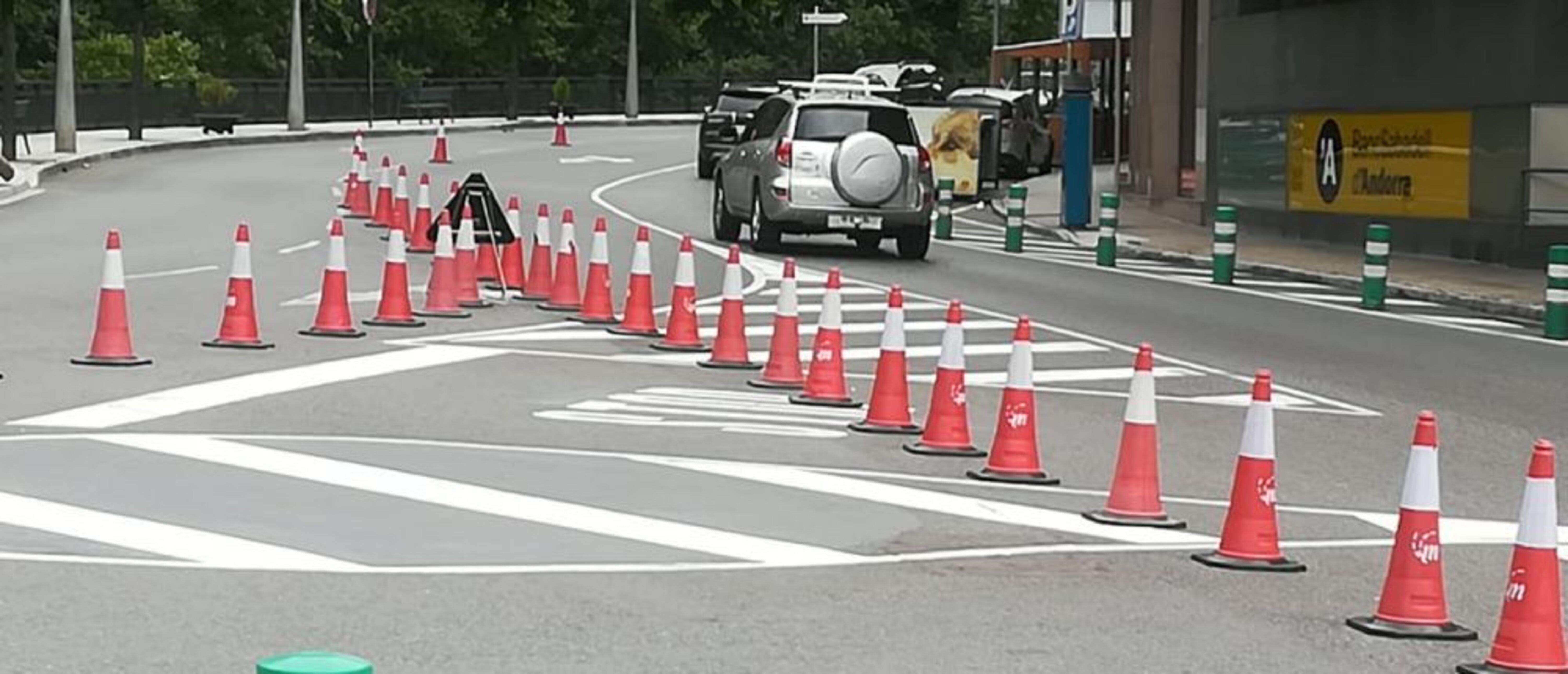 El dispositiu de doble carril, que està en marxa des de fa un any.