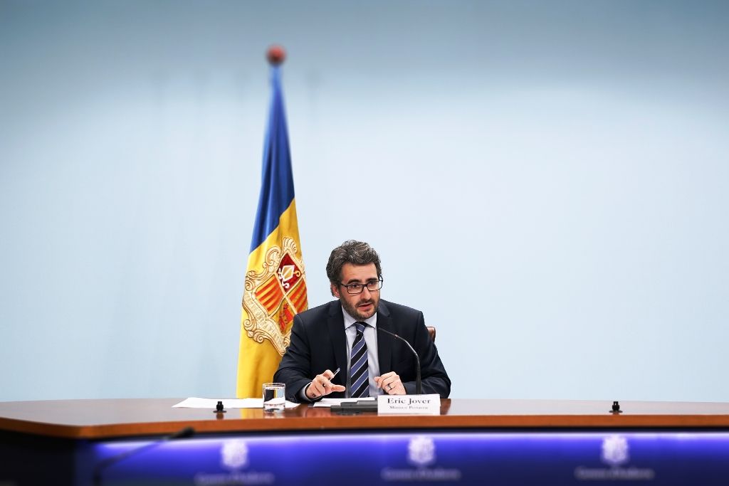 El ministre portaveu, Eric Jover durant la roda de premsa d'aquest dimecres.