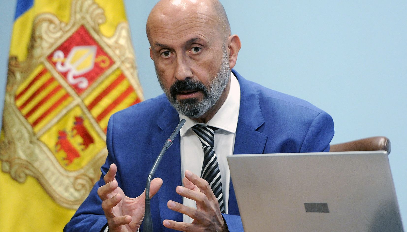 El ministre de Salut, Joan Martínez Benazet, durant la compareixença.
