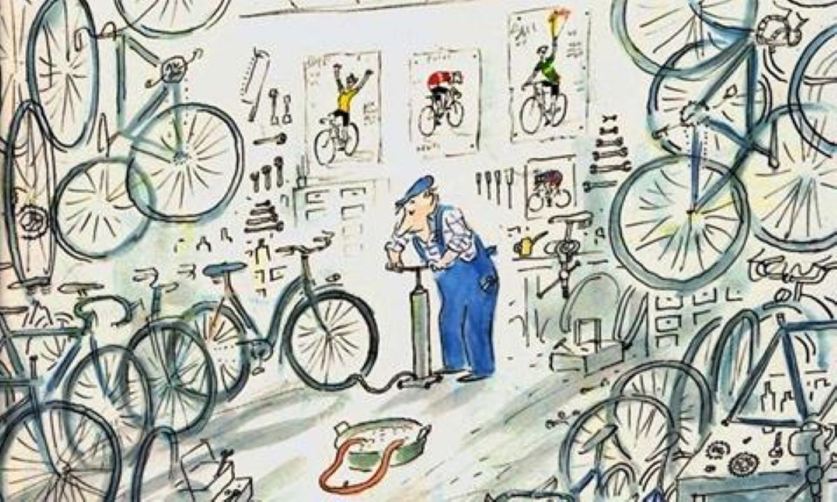El mecànic de bicicletes de Sempé.