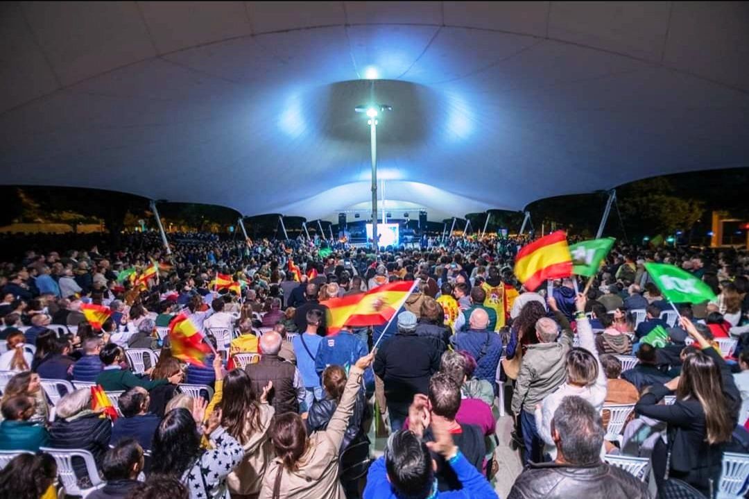 Un míting de Vox en la campanya de les eleccions legislatives del 10-N a Espanya.