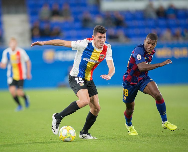 Un instant del partit de la setmana passada al Johan Cruyff.