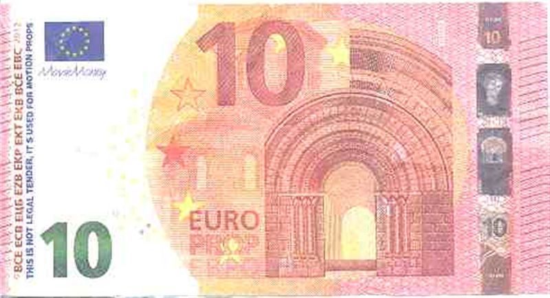 Un dels bitllets falsos.