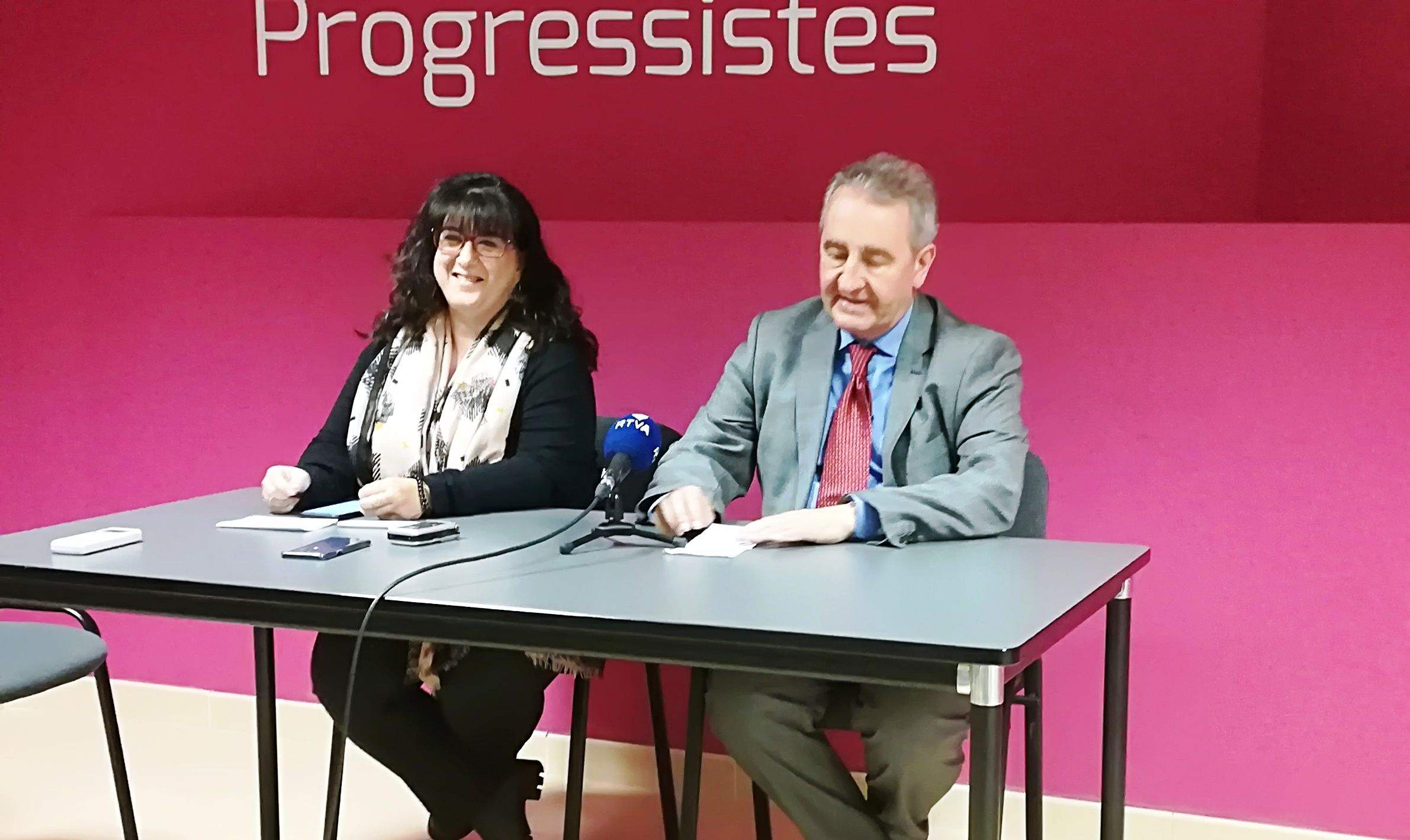 Meritxell Pujol i Jaume Bartumeu, durant la roda de premsa d'aquest dijous.