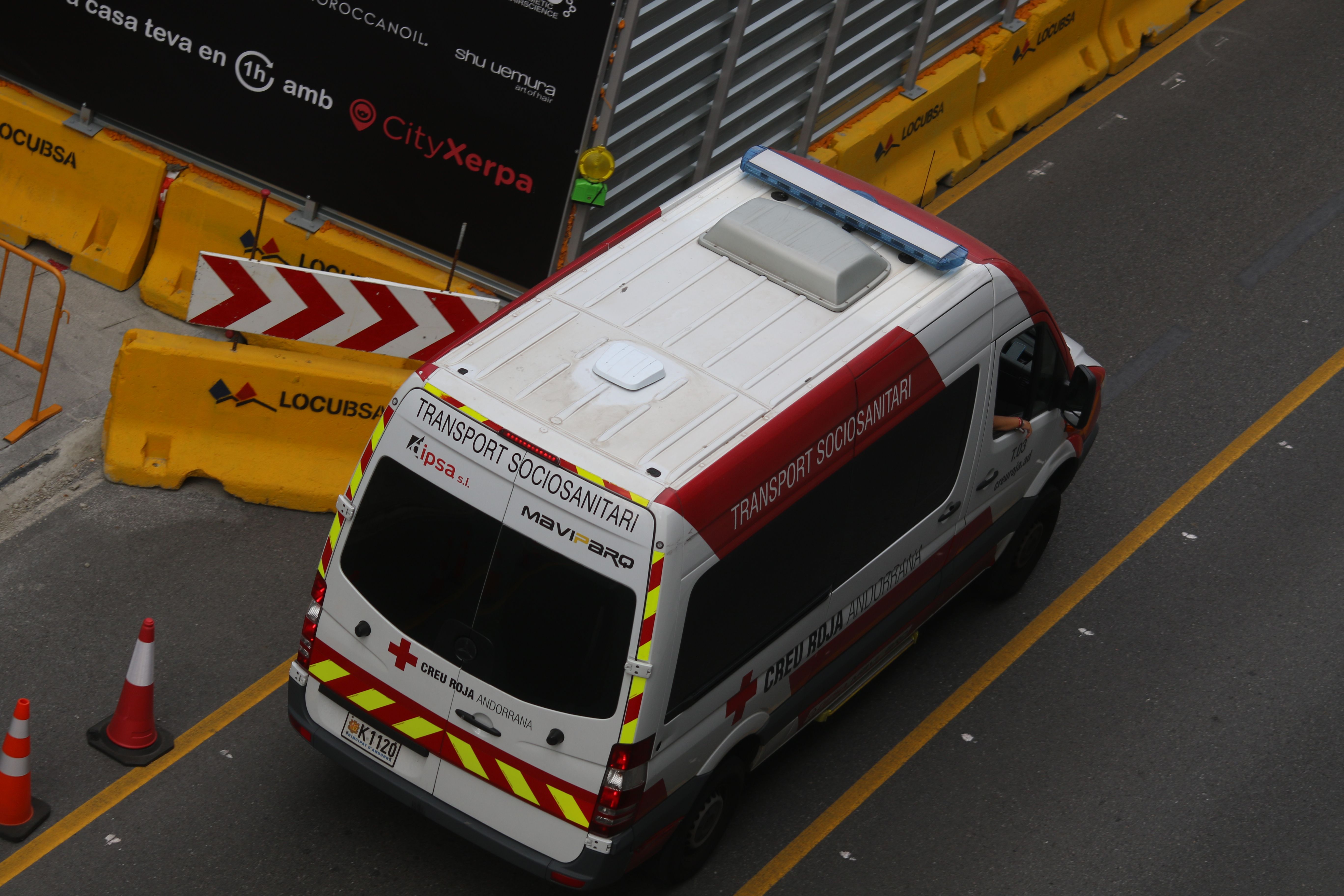 Una ambulància de Creu Roja.
