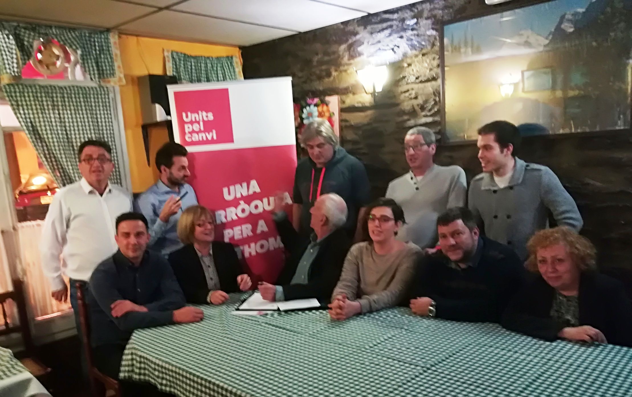 La candidatura d'Units pel Canvi.