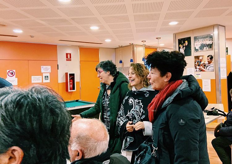 Gili i altres membres de la llista, a la llar de jubilats.