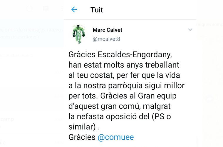 La piulada que va iniciar la polèmica.