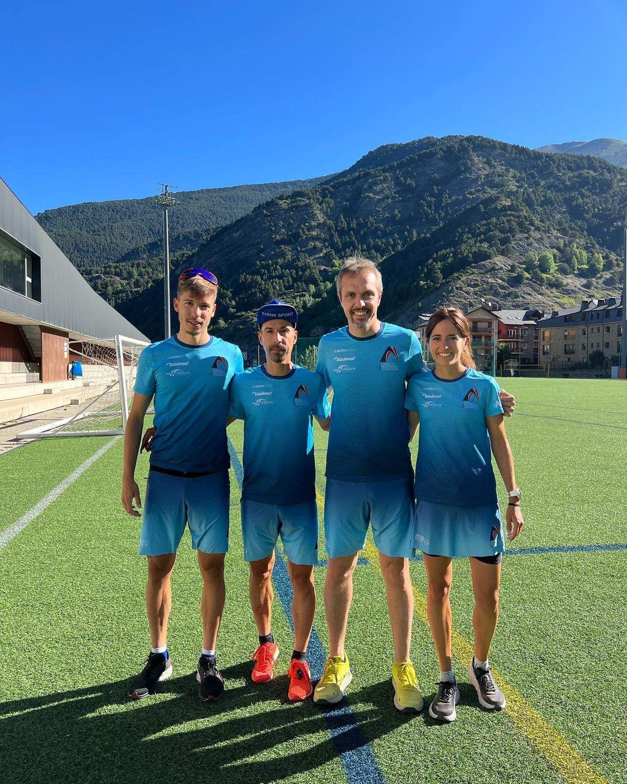 Alguns dels atletes andorrans que participaran en el mundial de curses de muntanya.