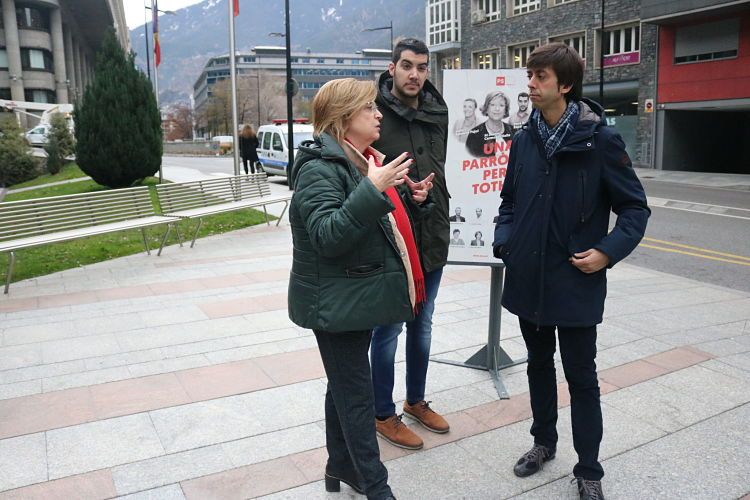 Carmona i González, acompanyats de Pere Baró.