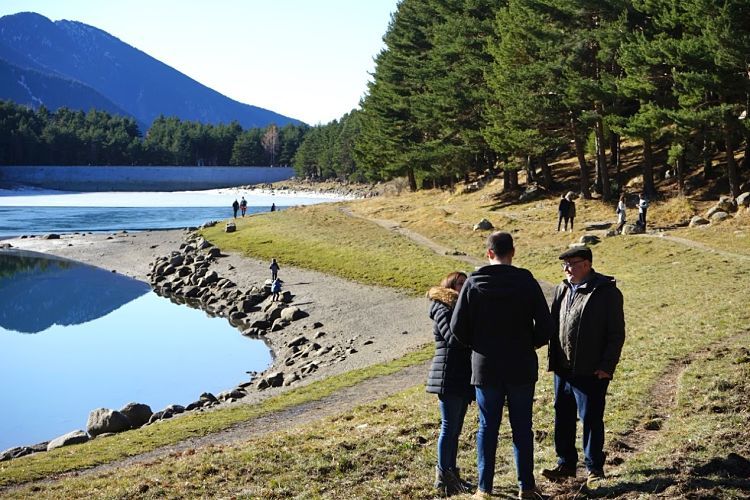 Montella, Fernández i Riba, al llac d'Engolasters.