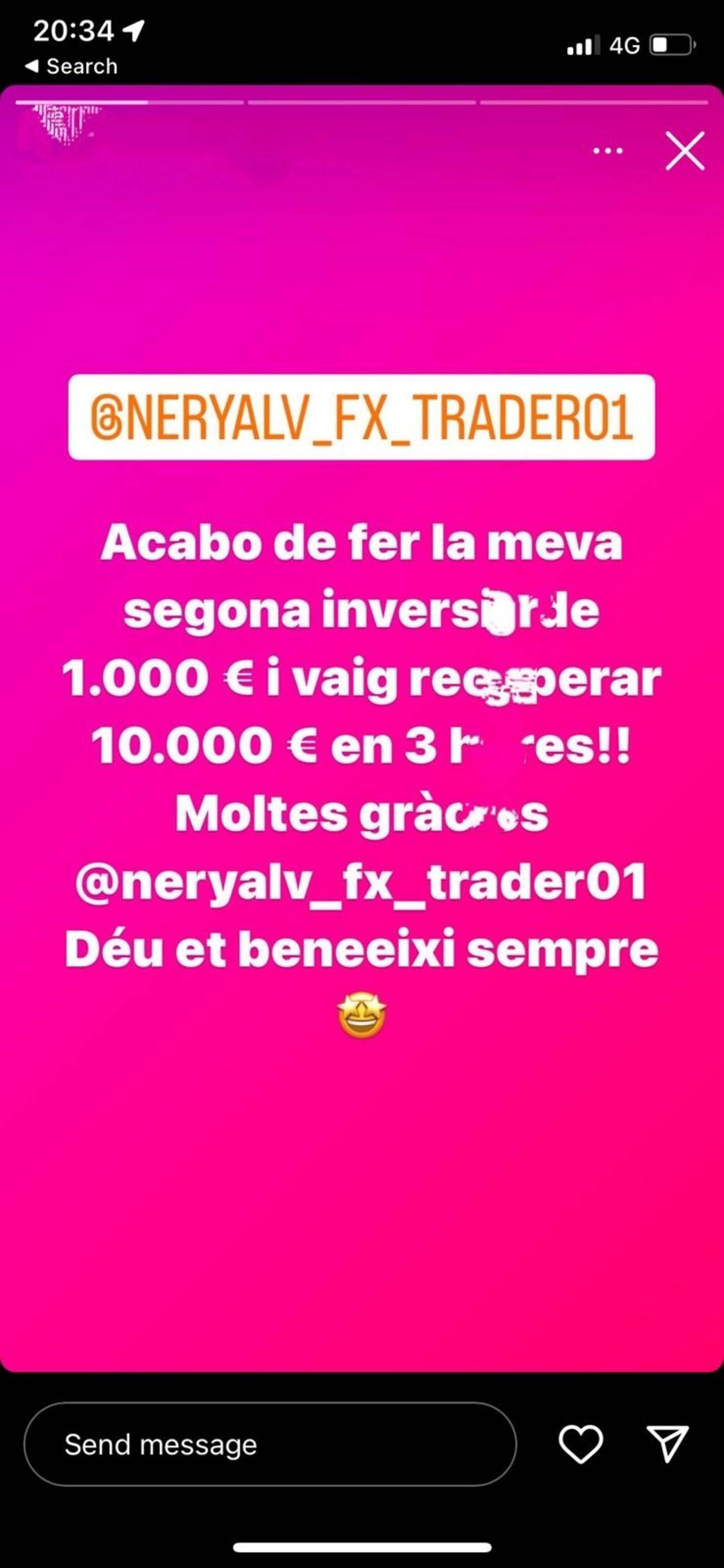 Un dels missatges lligat a l'estafa.