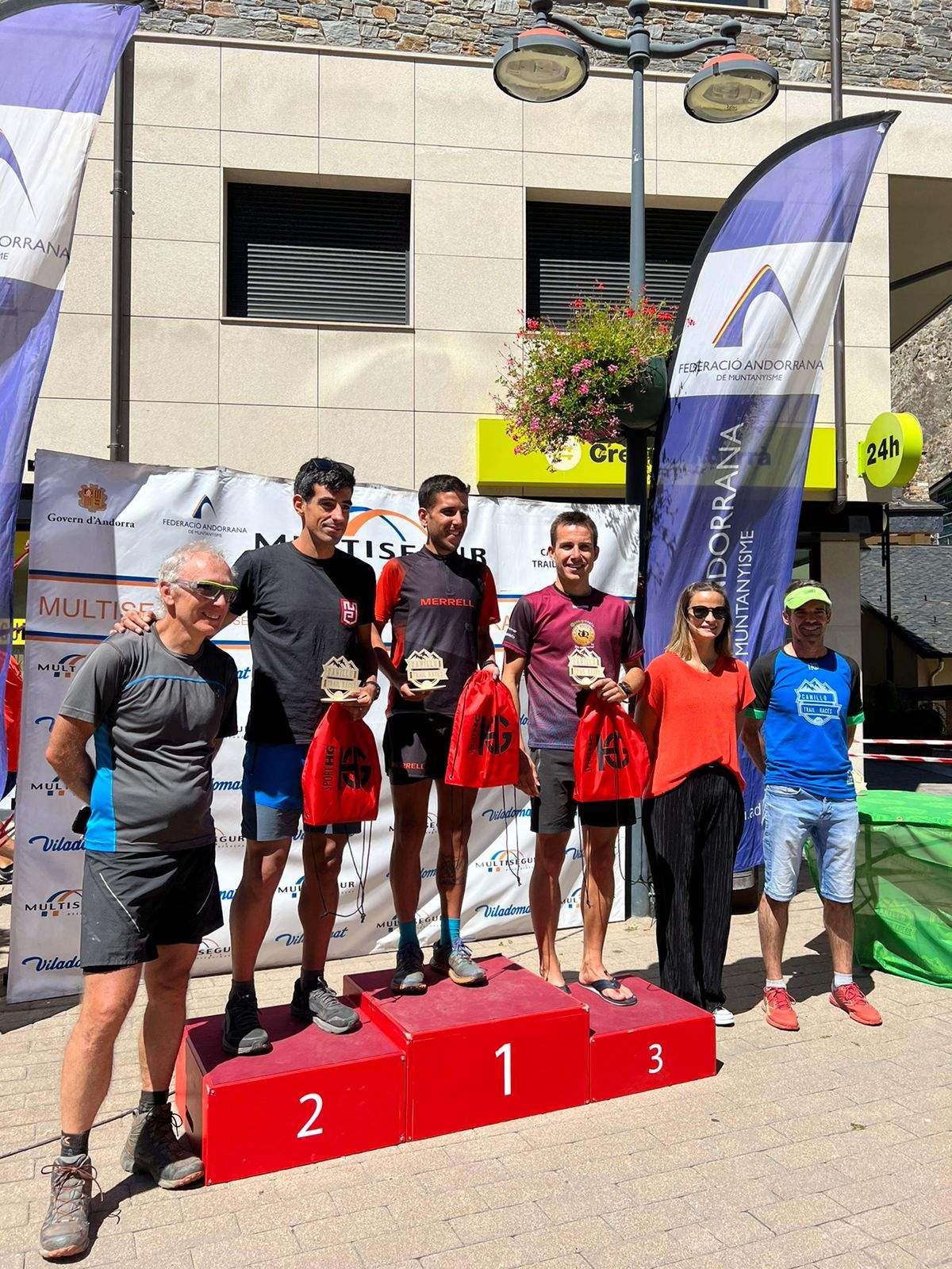 El podi a la marató celebrada a Canillo.