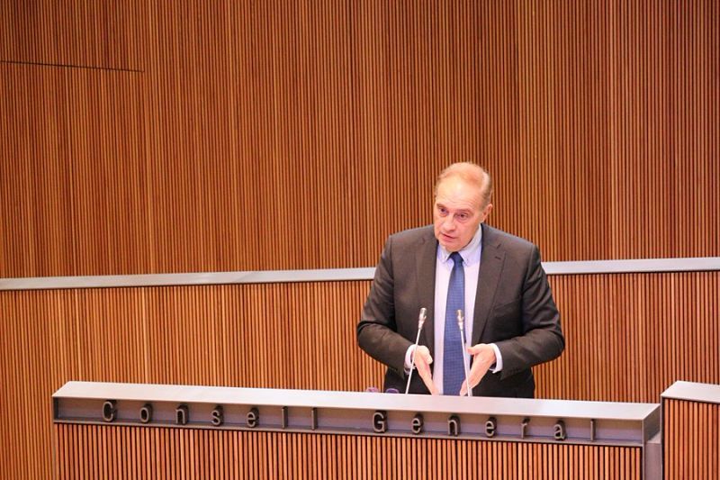 Josep Pintat, durant la seva intervenció.