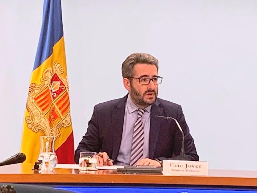El ministre portaveu, Eric Jover durant la roda de premsa d'aquest dimecres.