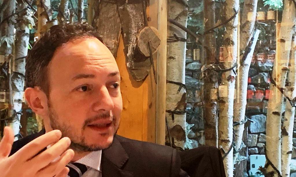 Espot durant l'esmorzar amb la premsa d'aquest dijous a Andorra la Vella.