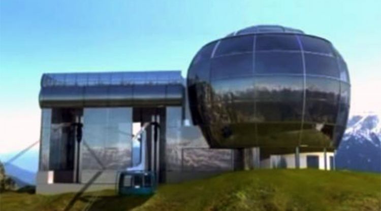 Simulació de l'edifici d'arribada del telefèric.