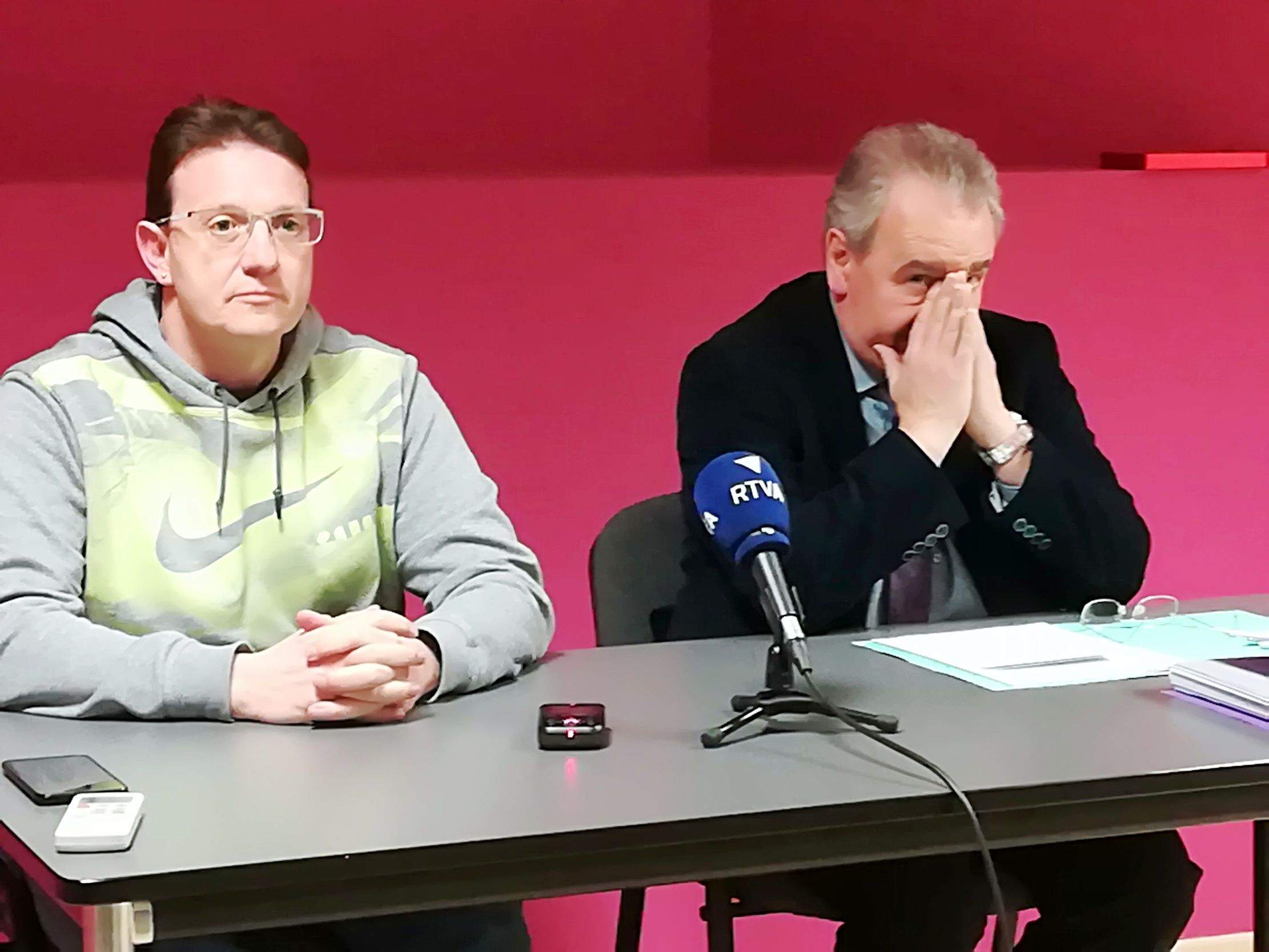 Josep Lluís Donsión i Jaume Bartumeu durant la roda de premsa d'aquest dimarts.