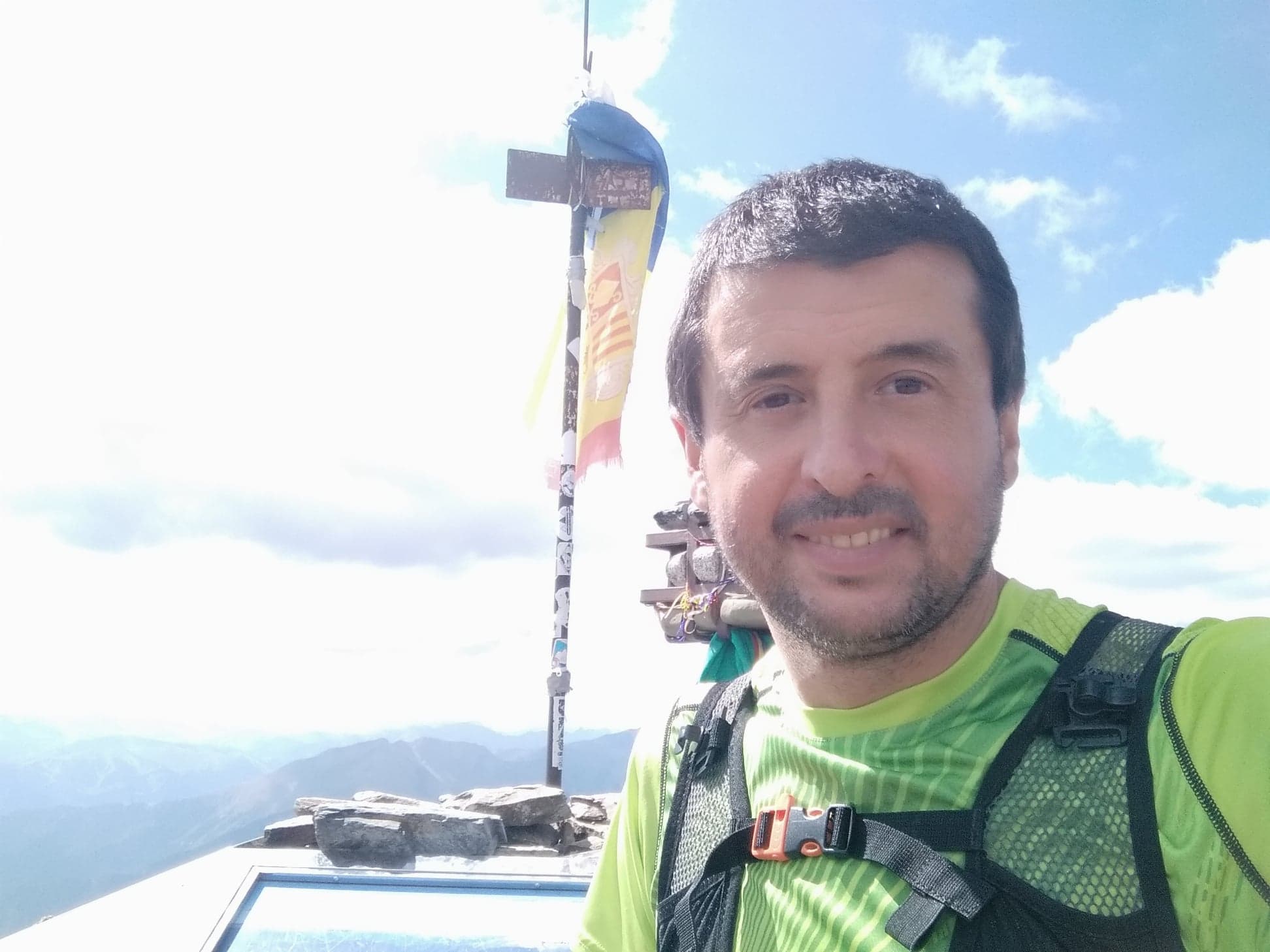 Mario Gómez és una apassionat de la muntanya.