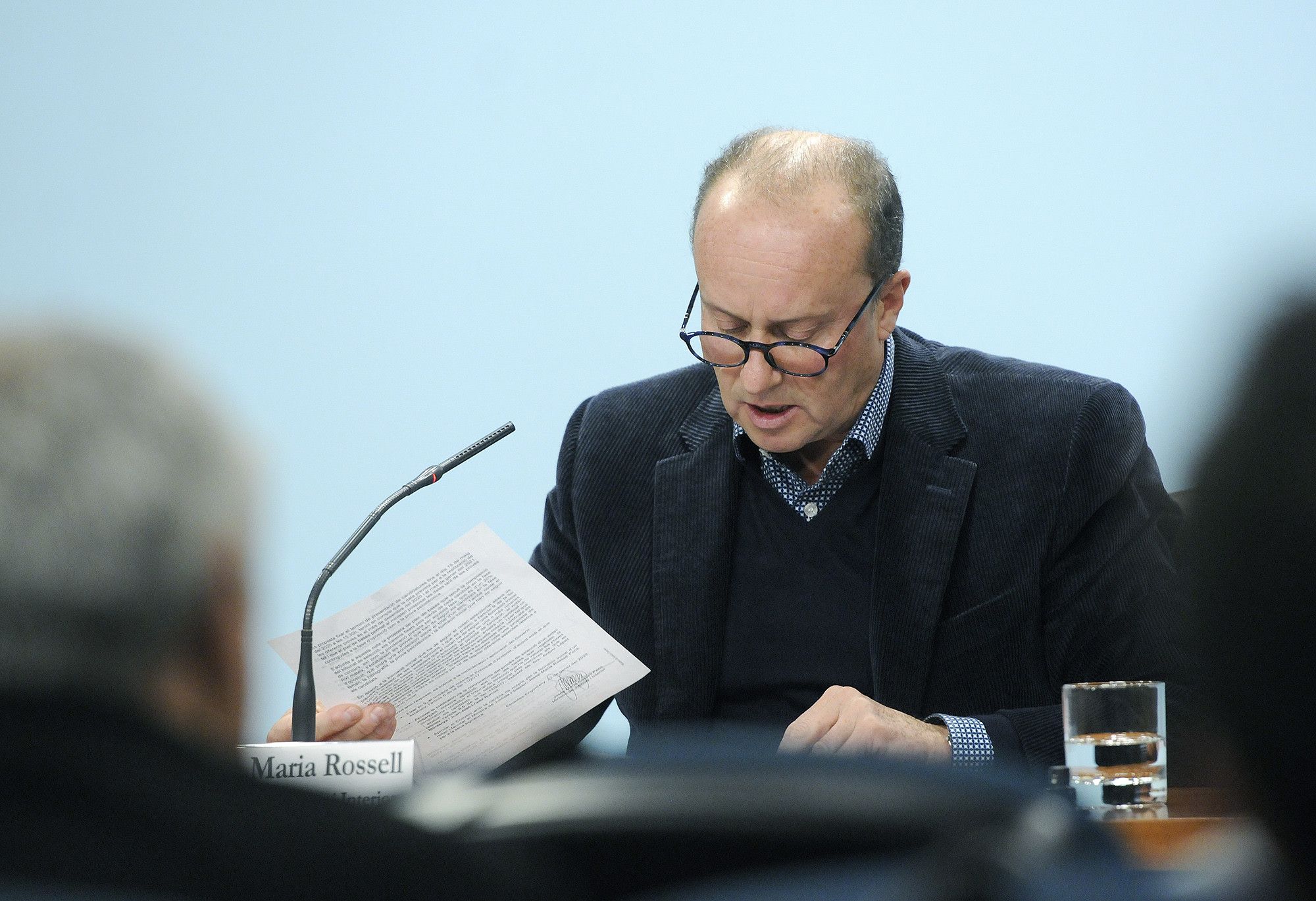 El ministre de Justícia i Interior, Josep Maria Rossell explicant el procés de selecció del nou notari. El ministre de Justícia i Interior, Josep Maria Rossell explicant el procés de selecció del nou notari.