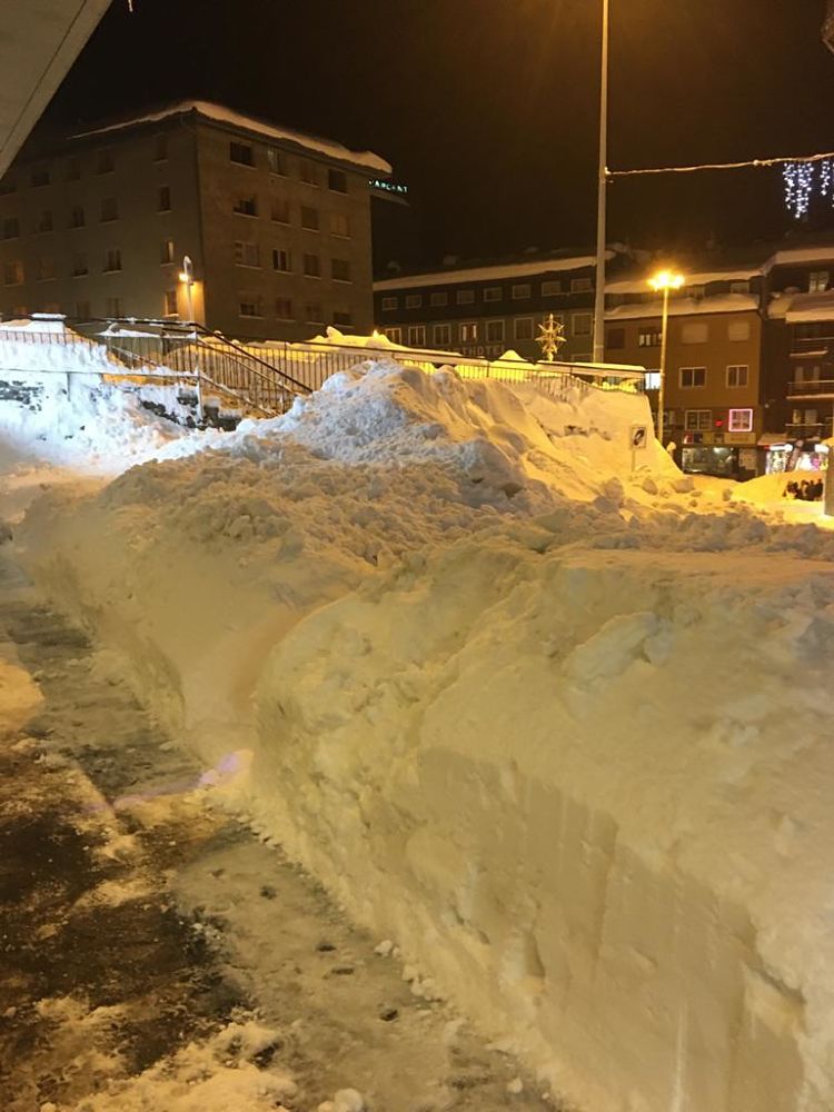 Acumulació de neu al Pas.