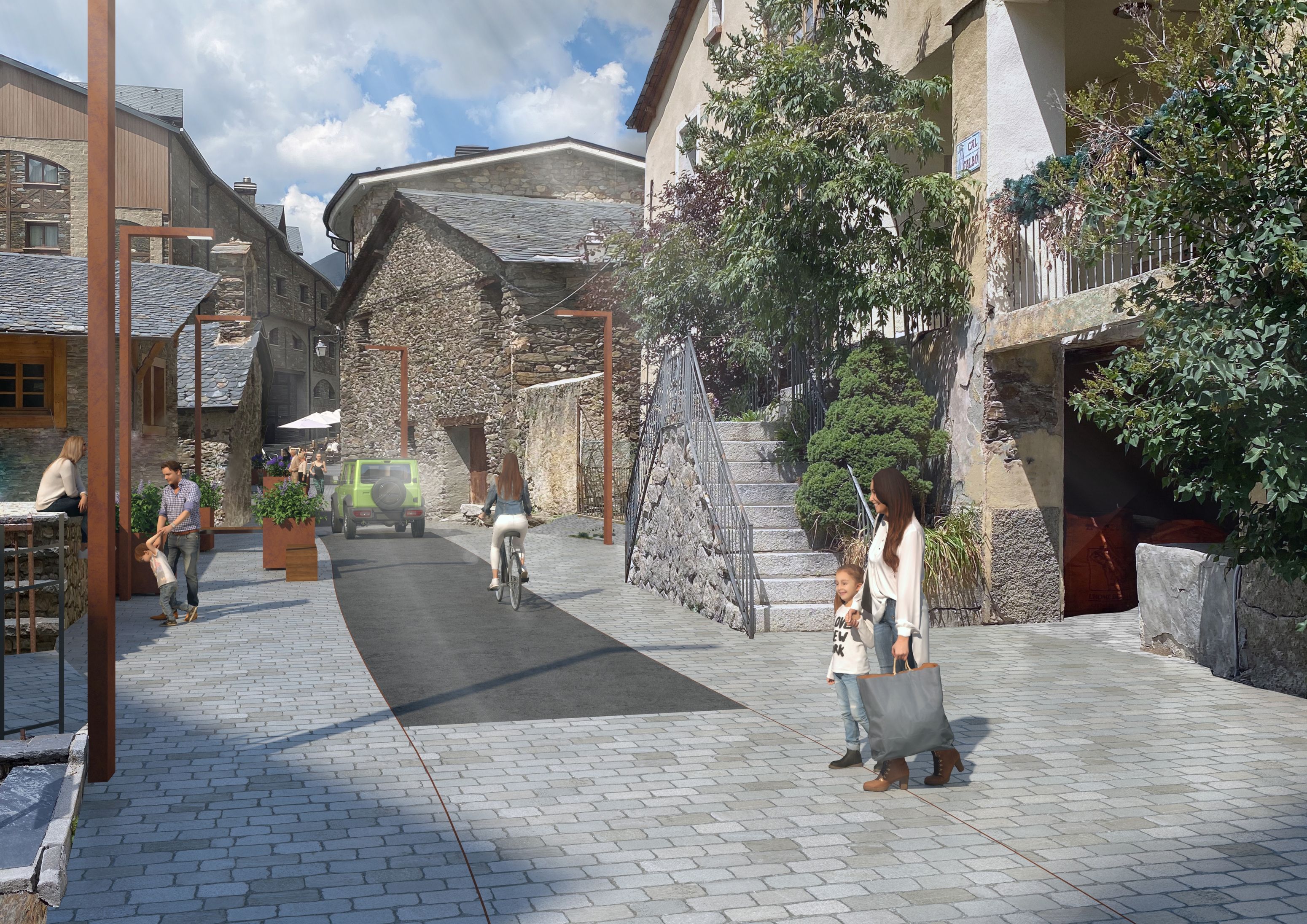 Una reproducció de com quedaria el carrer Major després de les obres.