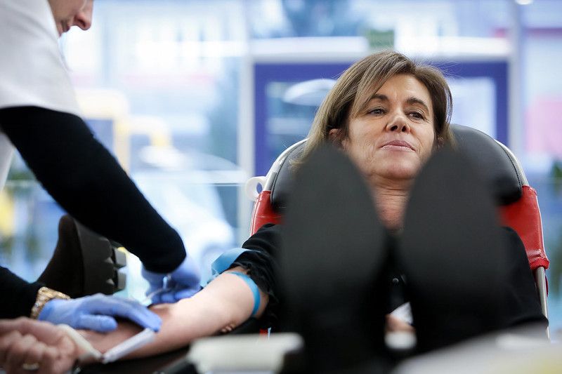 Vilarrubla, donant sang en la campanya de l'escola andorrana i Creu Roja.