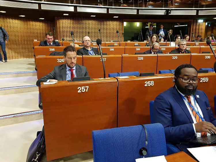 López, a l'assemblea del Consell d'Europa.