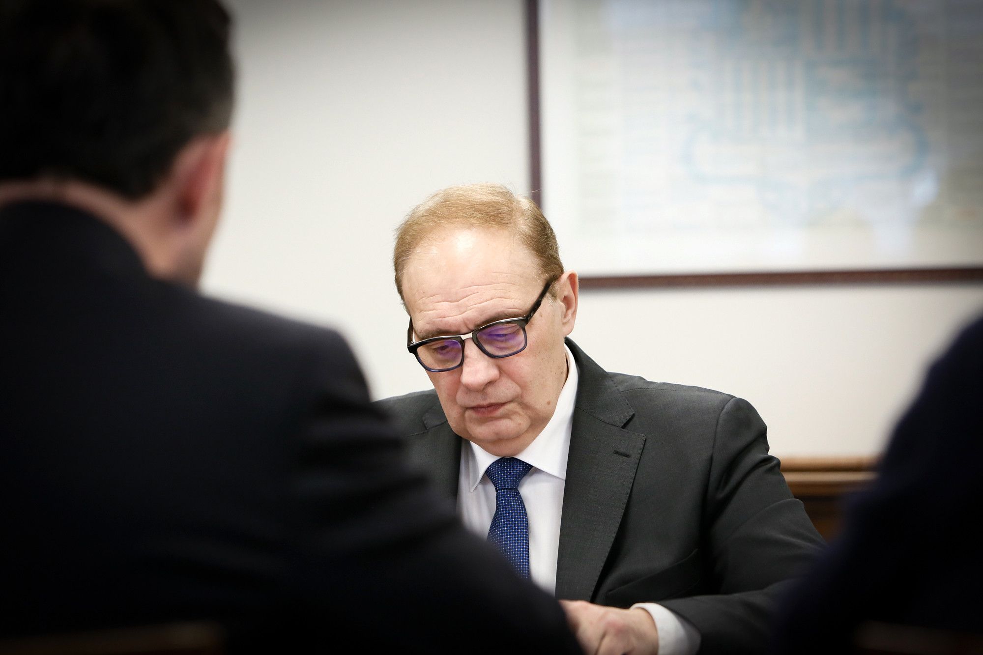 Josep Pintat, durant luna reunió amb Govern.