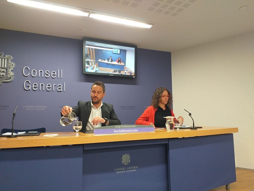 López i Salazar, abans de començar la roda de premsa.