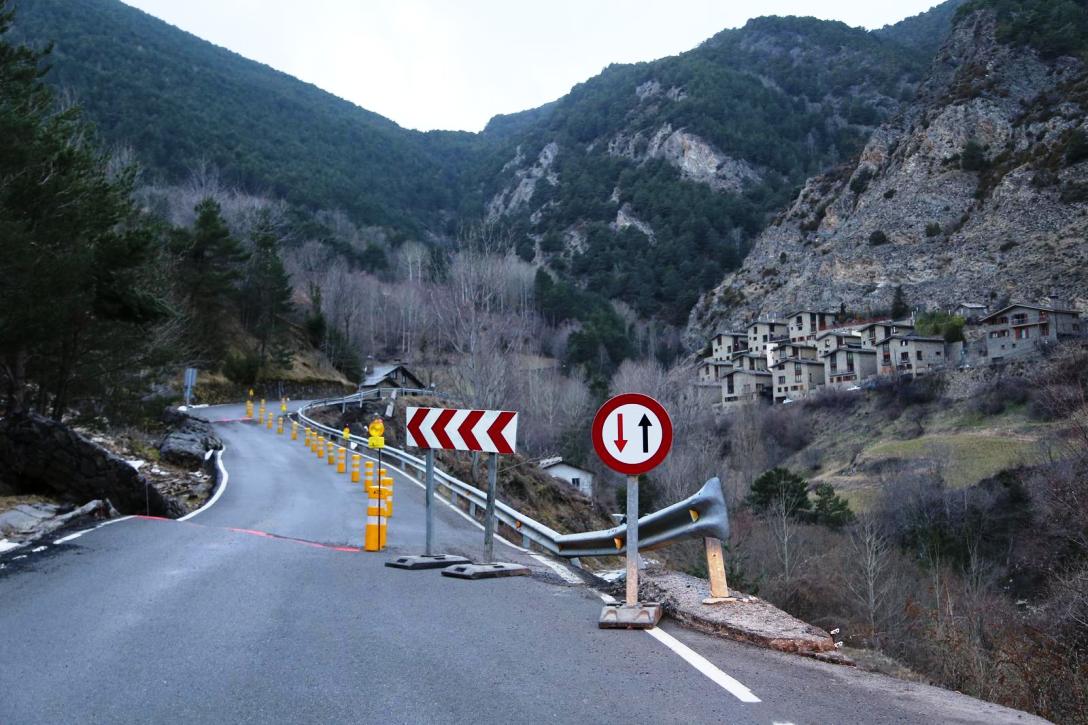 El tram de la carretera afectat.