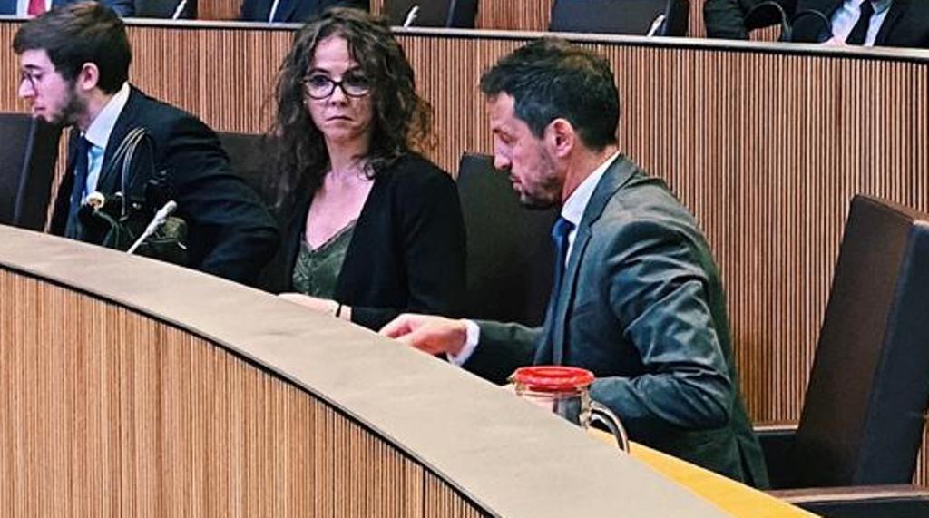 Els consellers generals socialdemòcrates, Roger Padreny, Judith Salazar i Pere López