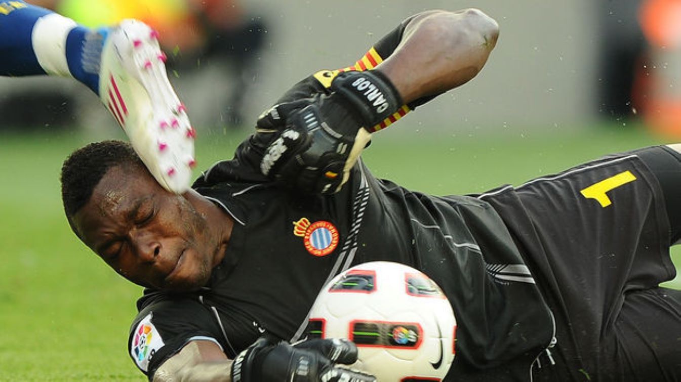 Carlos Kameni durant un partit amb l'Espanyol.