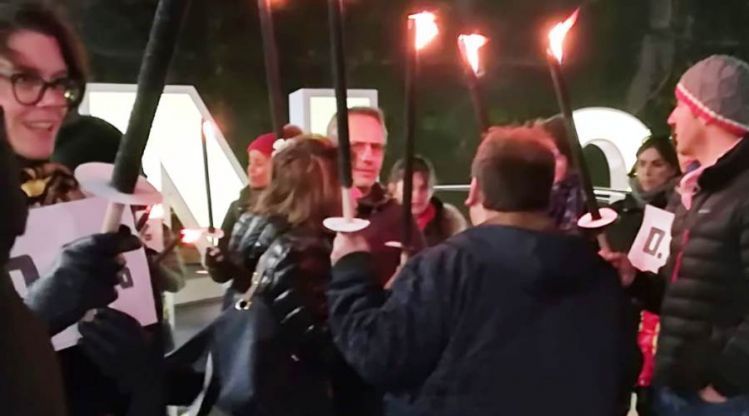Manifestació dels professors del sistema francès a Andorra.