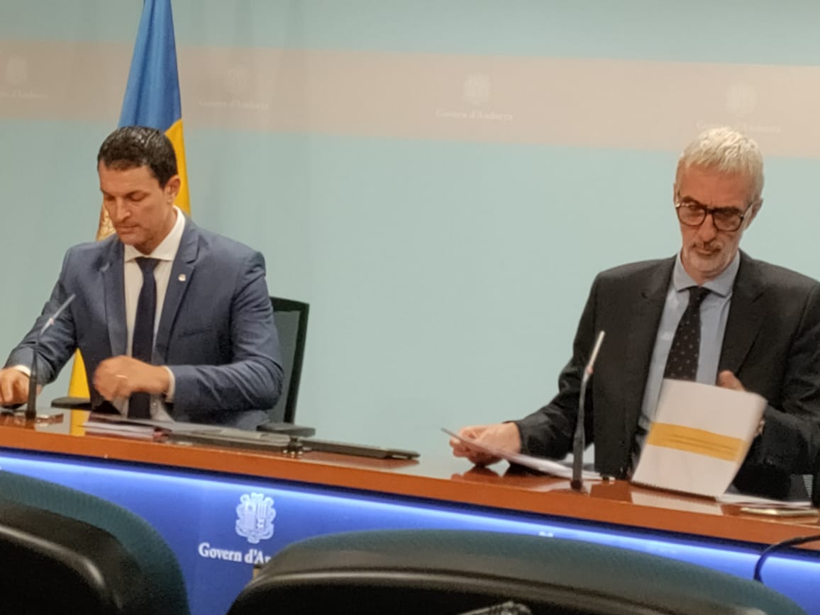 Jordi Gallardo i Éric Bartolomé a la roda de premsa d'aquest dijous.