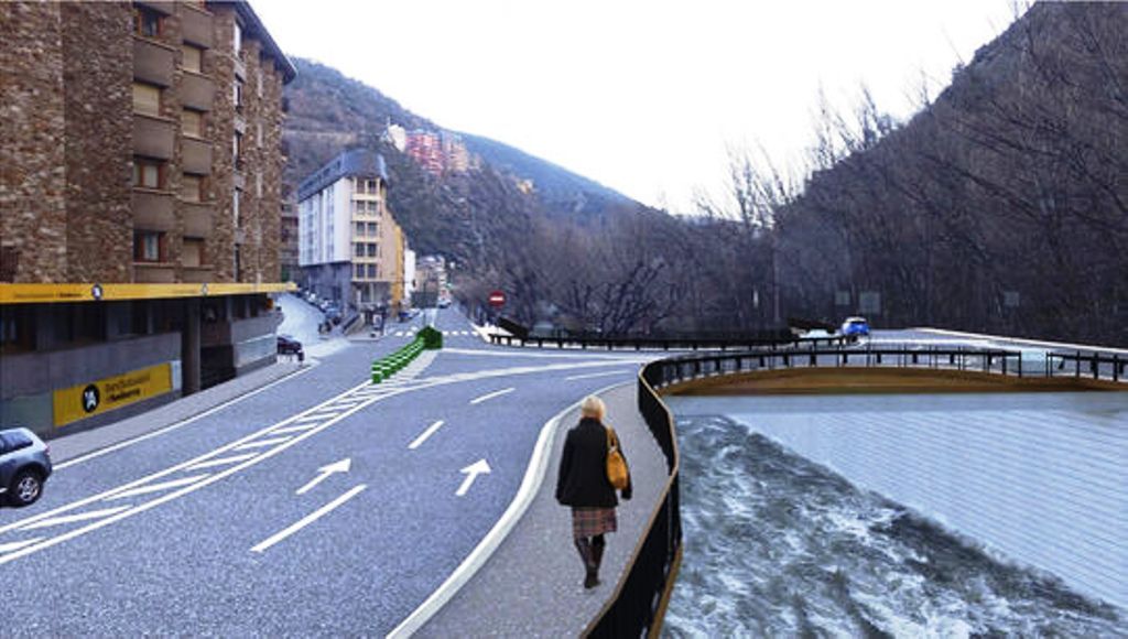 Imatge virtual de l'enllaç nord de la desviació de Sant Julià de Lòria.