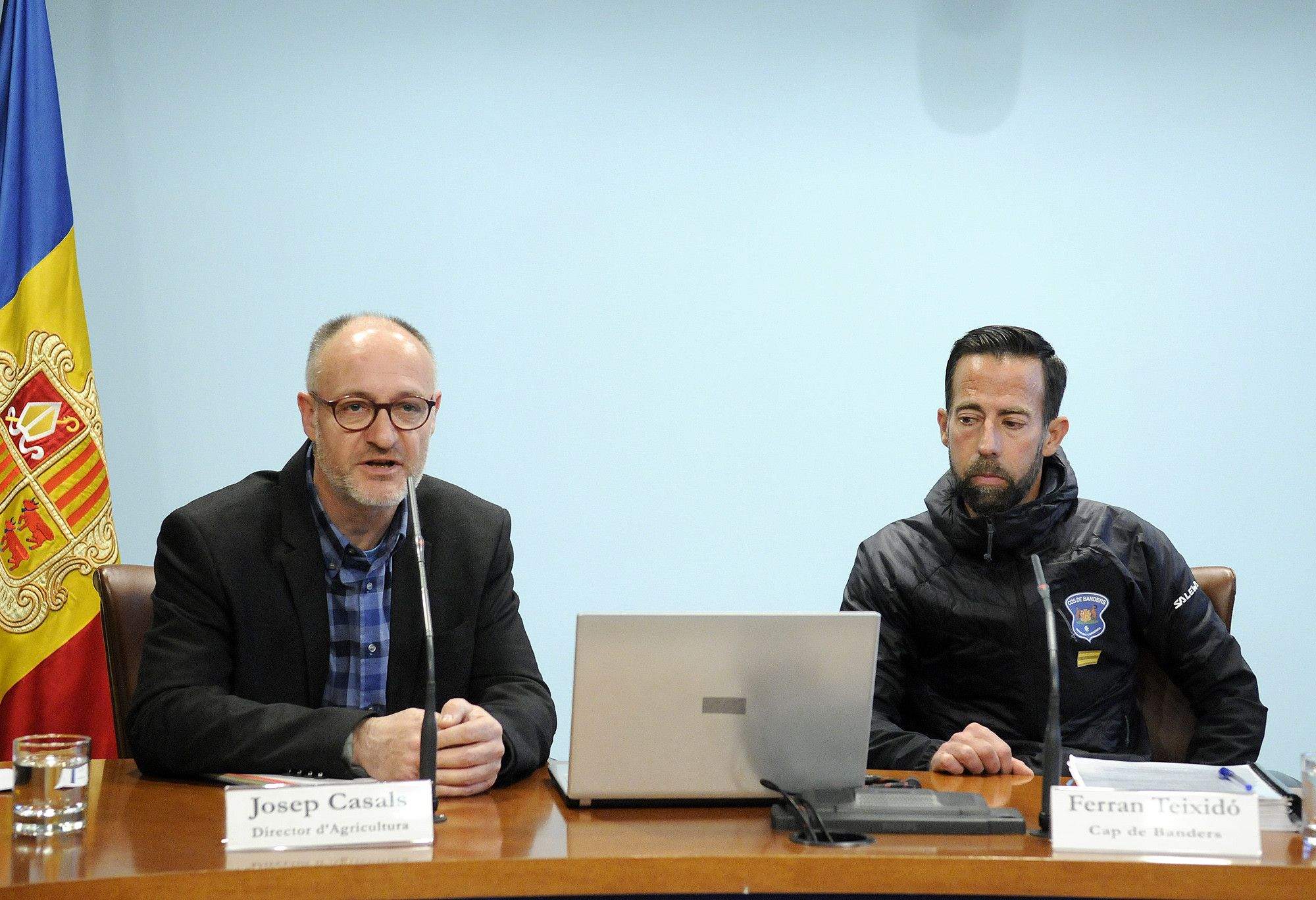 Josep Casals i Ferran Teixidó durant la compareixença.