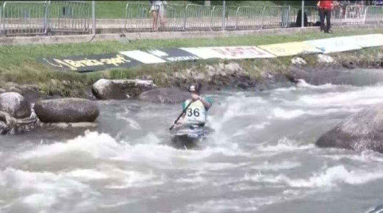 Laura Pellicer a la prova de canoa d'aquest divendres.