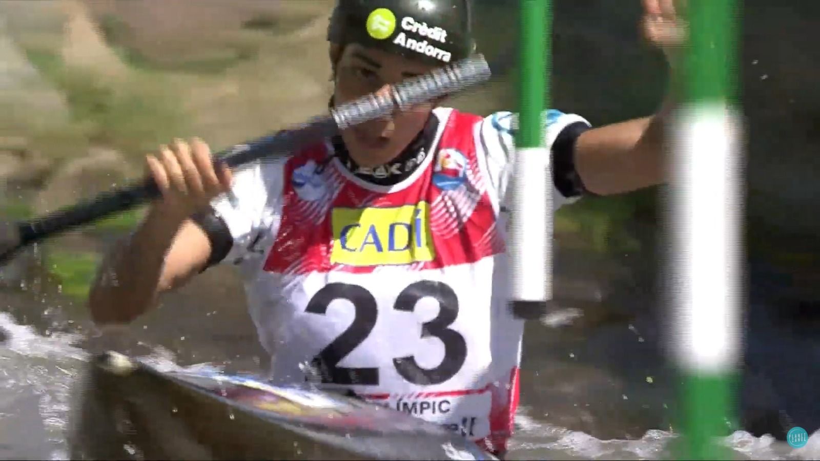 Doria, durant el recorregut de la final.