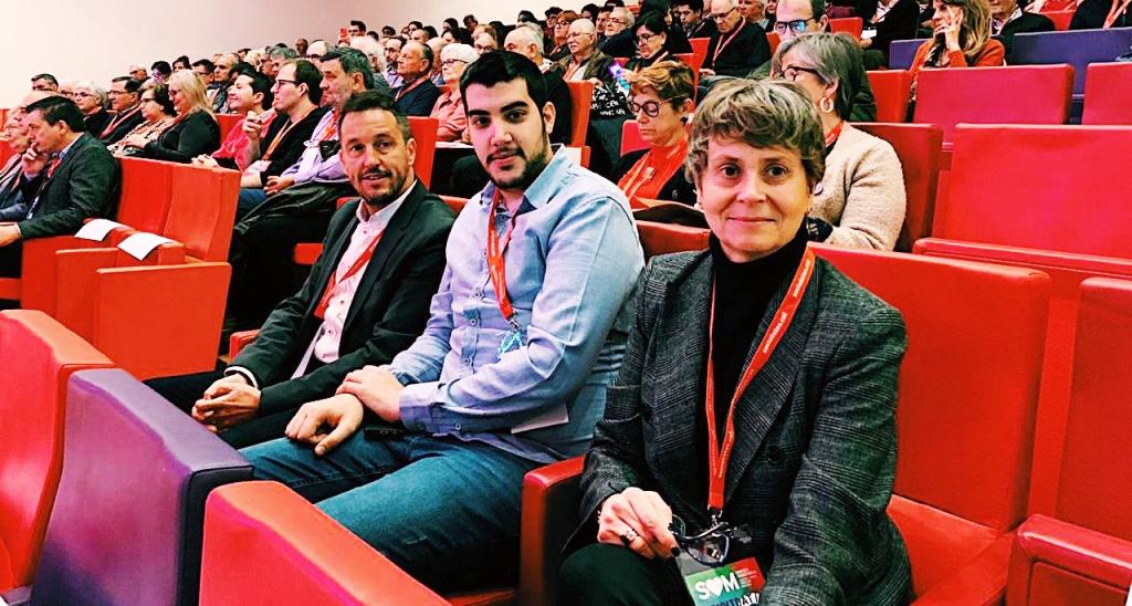 López, Baró i Vela durant el congrés a Lleida.