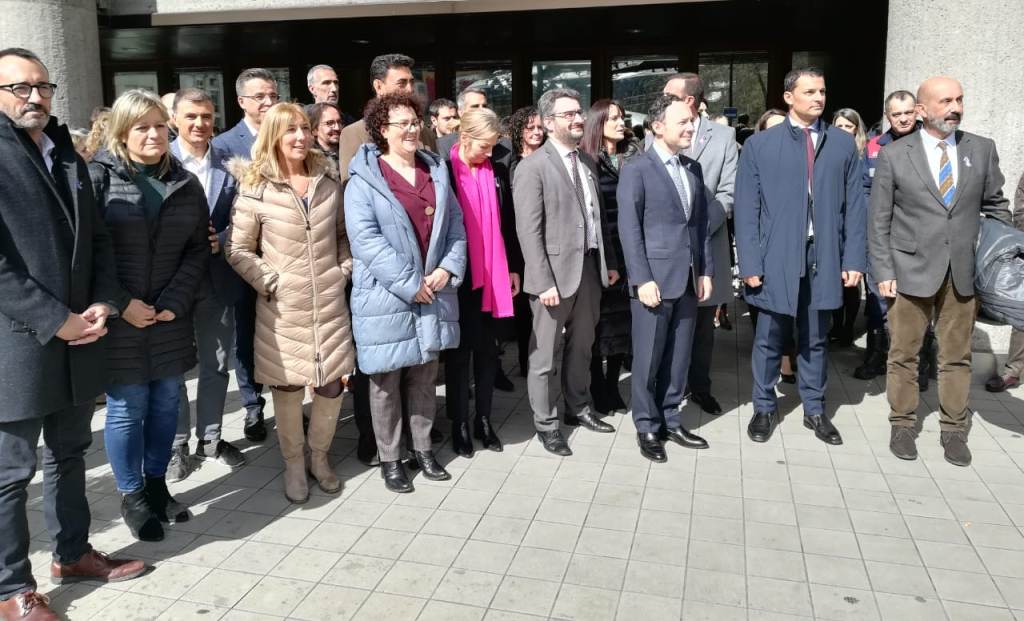 Un moment de l'acte en suport a les dones d'aquest dilluns a Govern.