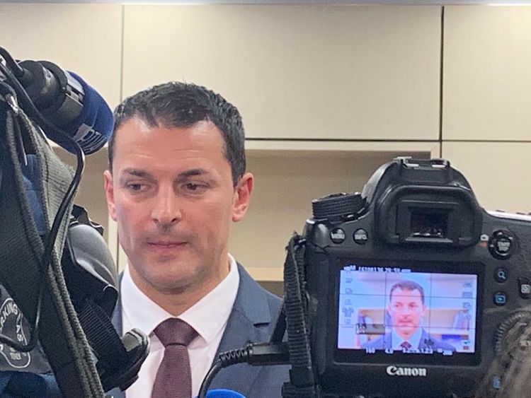 Jordi Gallardo, durant la compareixença davant els mitjans.